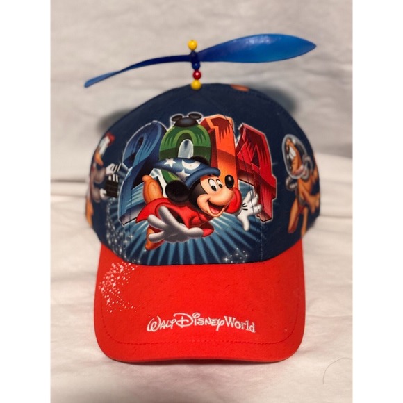 Disney Parks Youth Windmill 2014 Cap‎ Hat Adjustable Mickey Goofy Donald Pluto - Picture 8 of 8